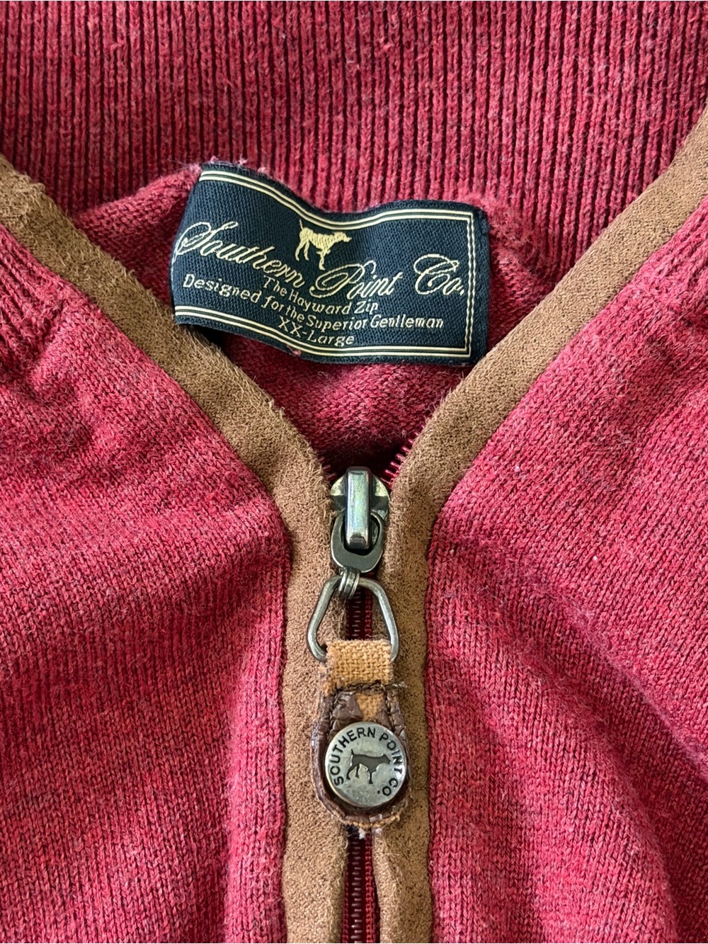 Southern Point Co Hayward Zip XXL Red GSP Bird Dog Quarter Zip Sweater - Picture 4 of 8